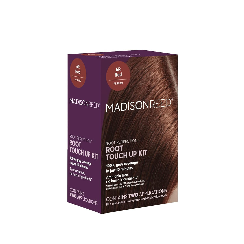 Madison Reed Root Perfection Permanent Root Touch Up, Red 6R Pesaro, 10 Minutes For 100% Gray Root Coverage, Ammonia-Free Hair Dye, Two Applications