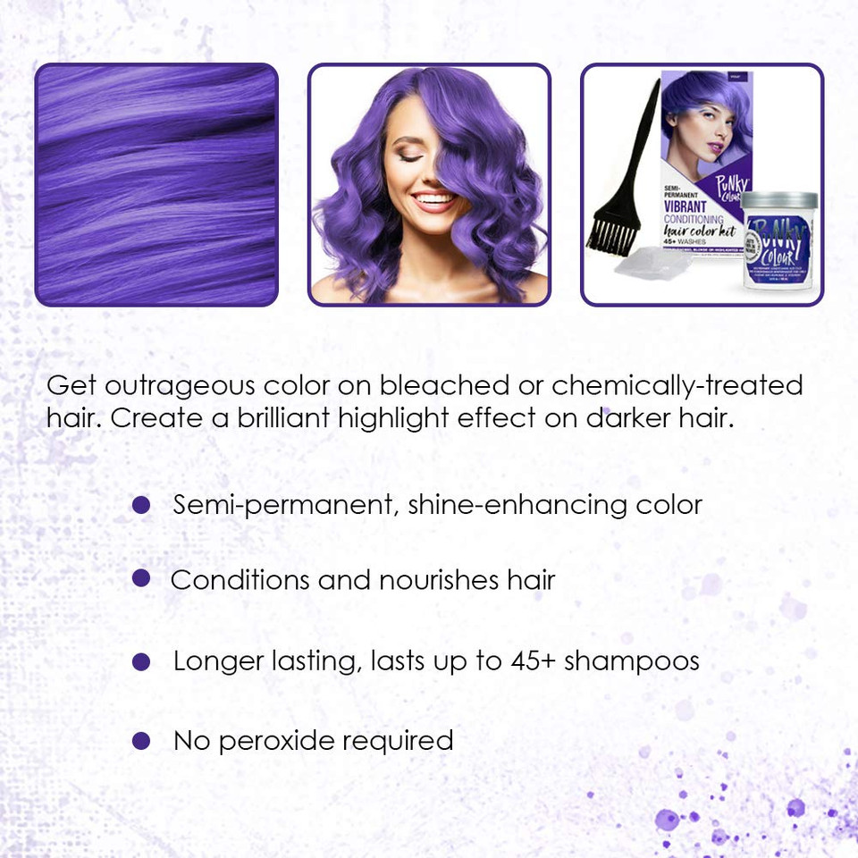 Punky Colour Box Kit Turquoise - For Bleached, Blonde Or Highlighted Hair, Non-Damaging Hair Dye, Vegan, Ppd And Paraben Free, Conditions And Transforms To Vibrant Hair Color, Lasts Up To 35 Washes