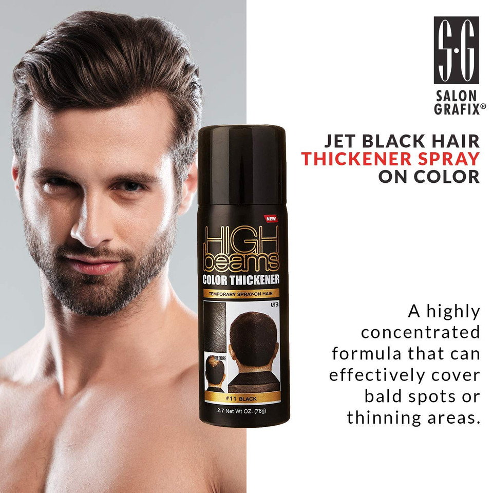 Salon Grafix High Beams Color Thickener Temporary Spray - Black For Unisex - 2.7 Oz Hair Color