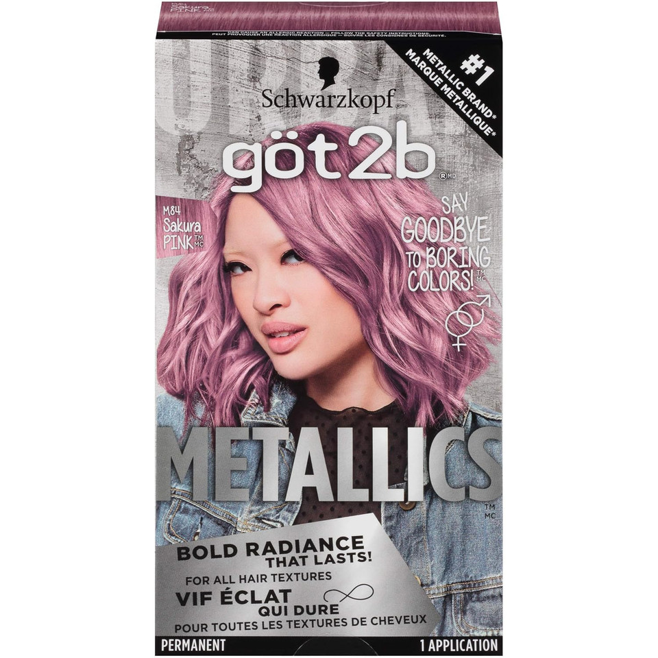 Schwarzkopf Got2B Metallics Permanent Hair Color, M49 Smoky Violet