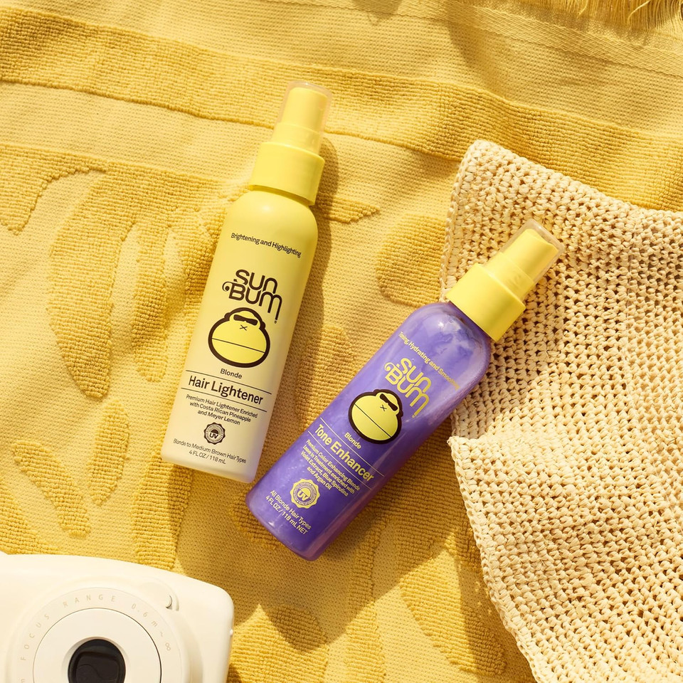 Sun Bum Lighten And Tone Travel Kit - Blonde Hair Lightener And Tone Enhancer - Enhances Hair Color And Shine While Neutralizing Brassy Tones - Uv Protecting - Vegan And Cruelty Free (4 Oz, 1.5 Fl Oz) Sun Bum Lighten And Tone Travel Kit - Blonde Hair Lightener And Tone Enhancer - Enhances Hair Color And Shine While Neutralizing Brassy Tones - Uv Protecting - Vegan And Cruelty Free (4 Oz, 1.5 Fl Oz)