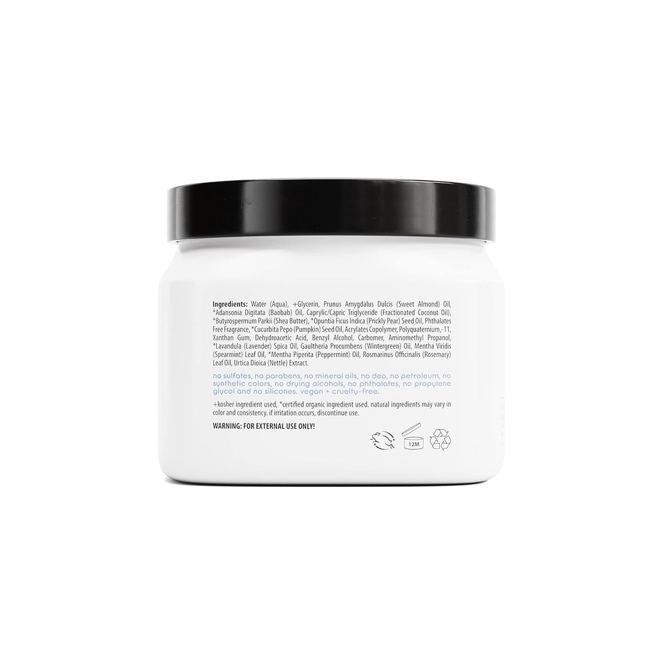 Adwoa Beauty Baomint Moisturizing Curl Defining Gel, With Baobab, Mint, And Rosemary Oils, Curl Enhancing Gel To Aid Hair Growth, Define Curls, And Promote Shine - For Coily And Curly Hair, 16 Oz