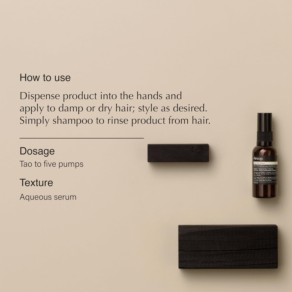 Aesop Tame Hair Serum | Smooth Hair, Flyaways, Frizz | Lightweight Formulation Without Stickiness Or Build-Up | 2 Oz / 60Ml