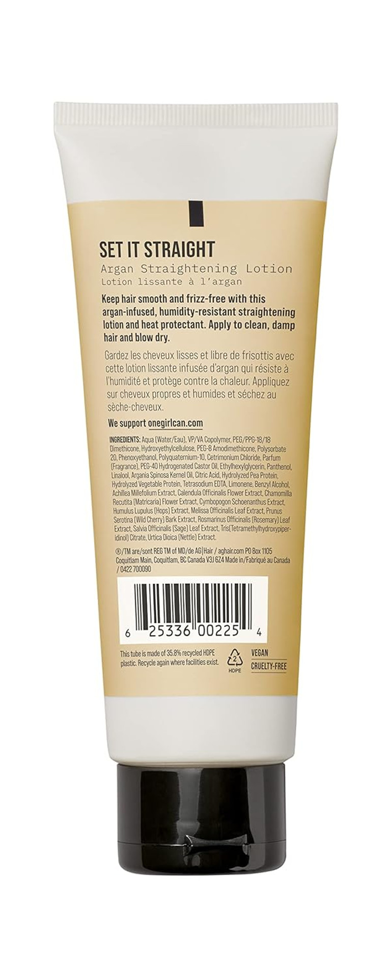Ag Care Set It Straight Argan Straightening Lotion, 5 Fl Oz