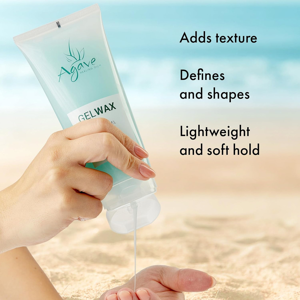 Agave Gelwax Flexible Hold Styling Gel With Green Tea, Bamboo And Ginger Extracts, 6.6 Fl Oz