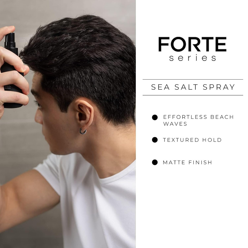 Alex Costa Sea-Salt Spray By Forte Series | Hair Volume For Men | Volumizing & Texturizing For Hair | Beachy Surfer Hair, Volume Hairspray For All Hair Types, (4 Oz)