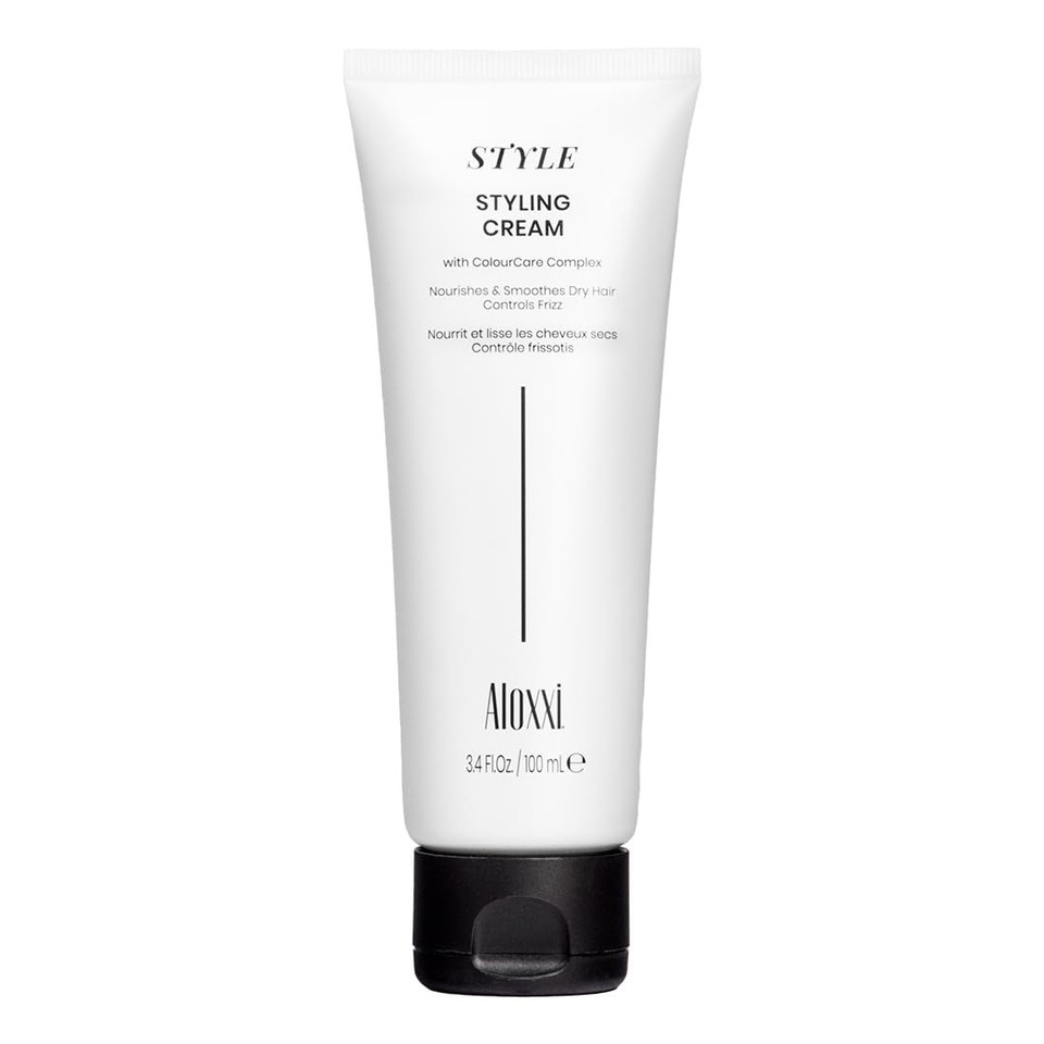 Aloxxi Ultra Hydrating Hair Styling Cream Smoothing Cream With Kokum Butter And Buriti Oil For Thick, Shiny Hair, 3.4 Oz