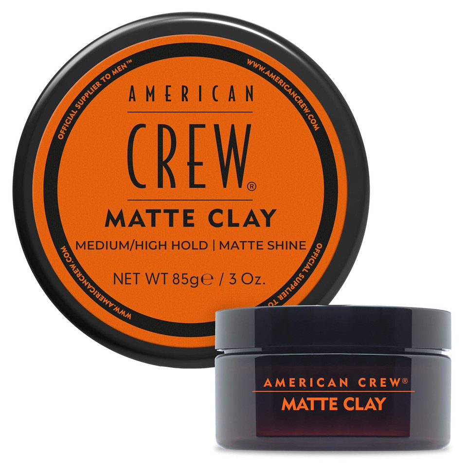 American Crew Men'S Hair Matte Clay, Like Hair Gel With Medium/High Hold, 3 Oz