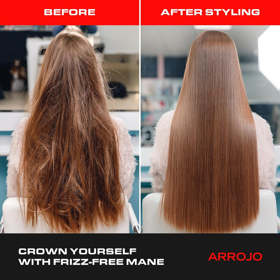 Arrojo Frizz Control Serum, 4Oz  Sulfate & Paraben-Free Hair Serum For Frizzy And Damaged Hair For Men & Women  Lavender-Pear Scented