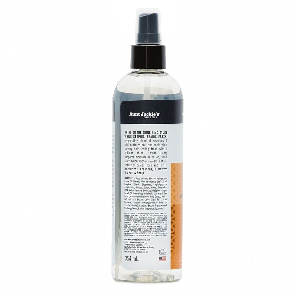 Aunt Jackie'S Award-Winning Braid + Twist Collection Oh So Strong Shine Boosting Moisturizer, 12 Fl Oz