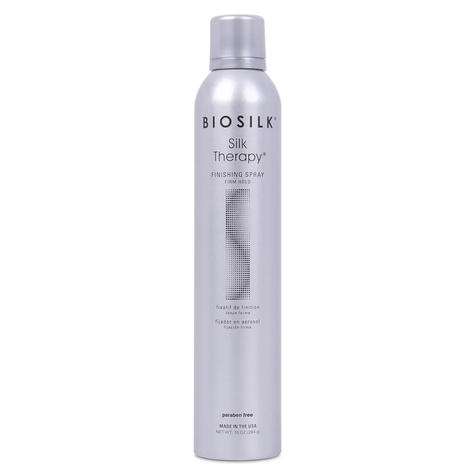 Biosilk Silk Therapy Finishing Spray Natural Hold, Natural-Hold Hairspray For Long-Lasting Styles, Sulfate, Paraben, & Cruelty-Free, 10 Oz