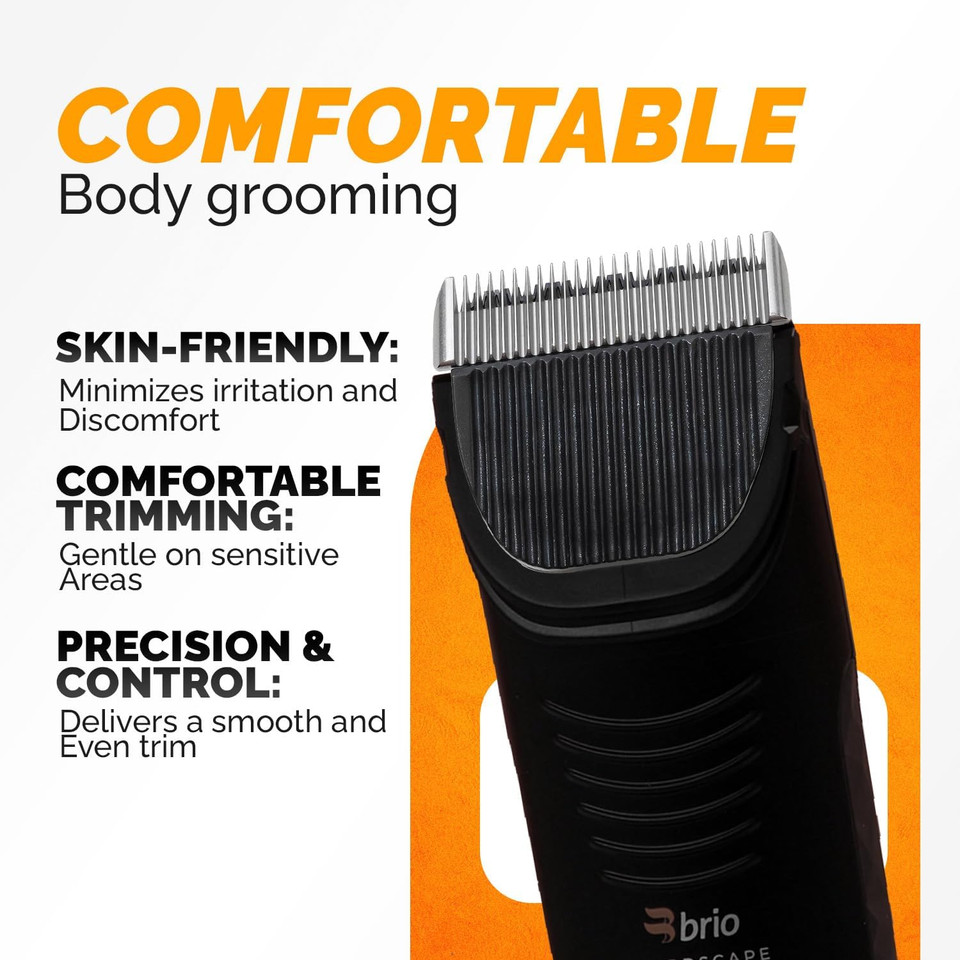 Body Blade Assembly Compatible With Brio Beardscape V2 & V1 Trimmers, Comfortable For Body Hair Trimming & Great For Sensitive Skin