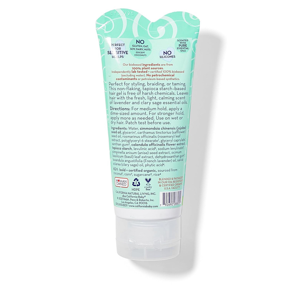 California Baby Calming Hair Gel For Kids | 100% Plant-Based Baby Hair Gel | Medium-Hold | Lavender Scent | Hypoallergenic| 82 G / 2.9 Oz