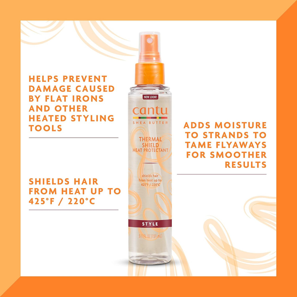 Cantu Thermal Shield Heat Protectant With Shea Butter, 5.1 Fl Oz