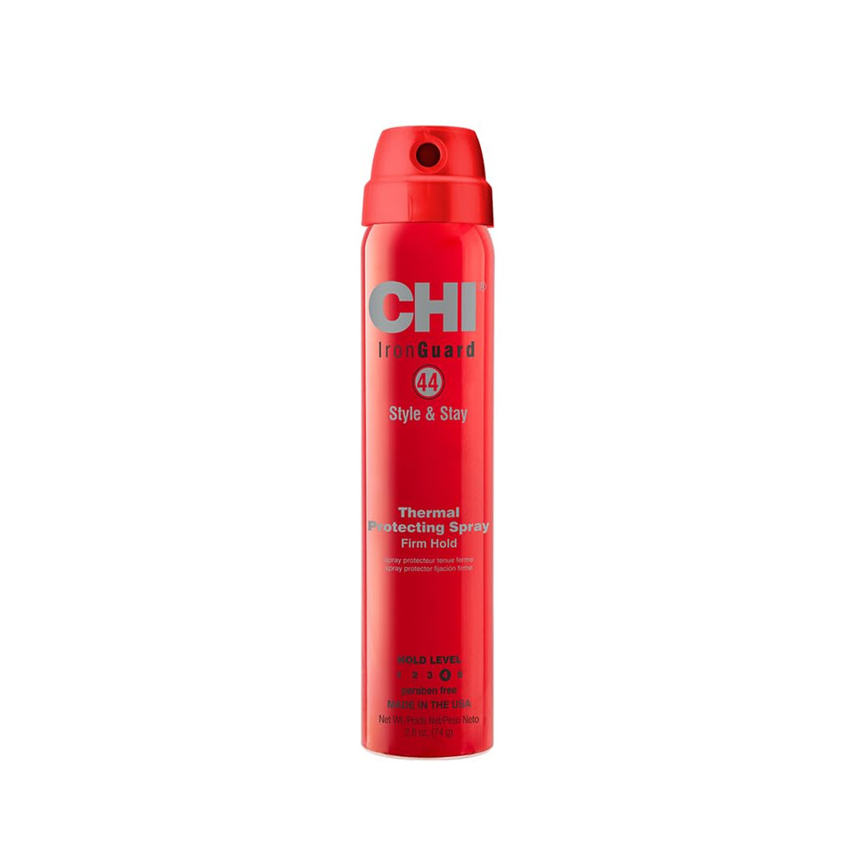 Chi 44 Iron Guard Style & Stay Firm Hold Protecting Spray, Heat Protectant & Hairspray For A Long-Lasting Hold, Sulfate & Paraben-Free, 2.6 Oz