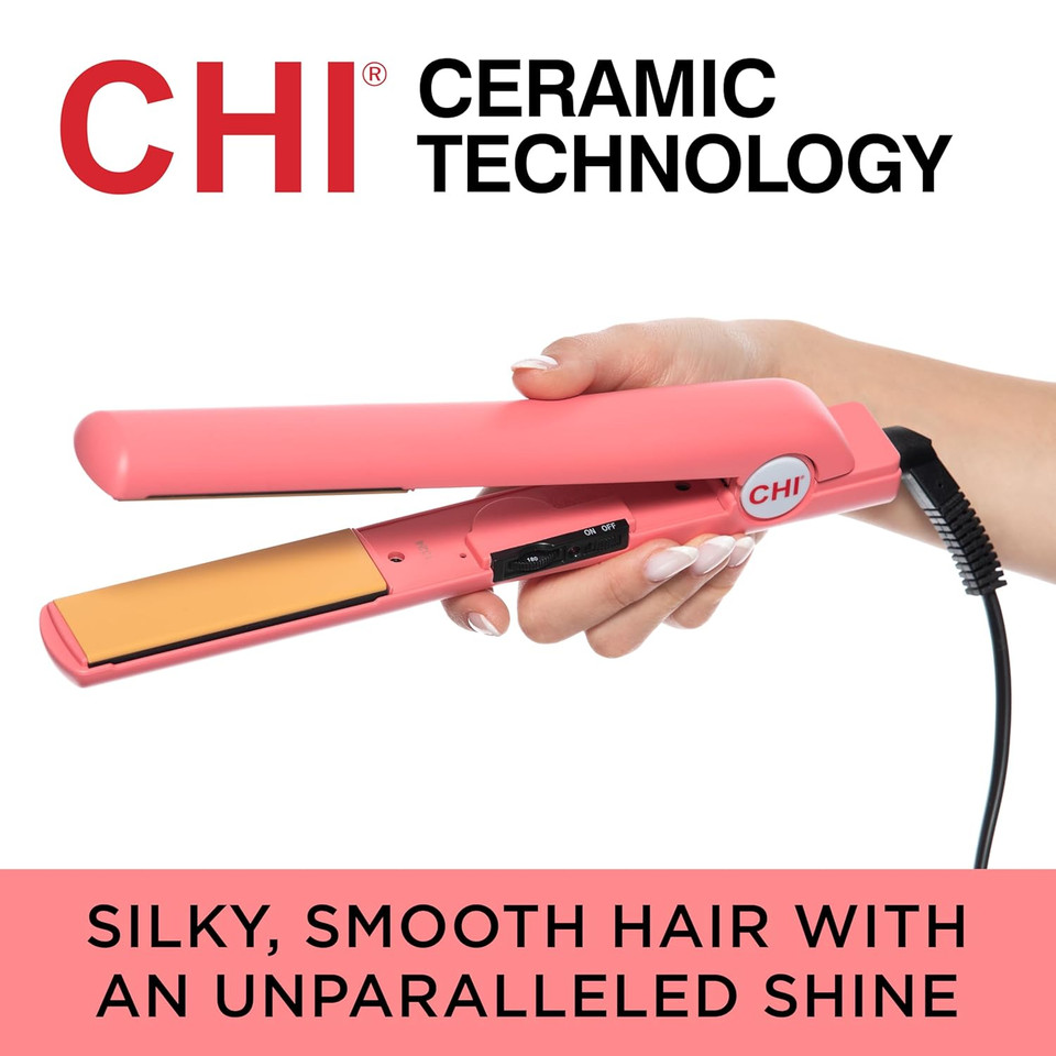 Chi Ceramic Series Flat Iron, Hair Straightener For Silky, Smooth Hair, 1" Iron, Going Bananas