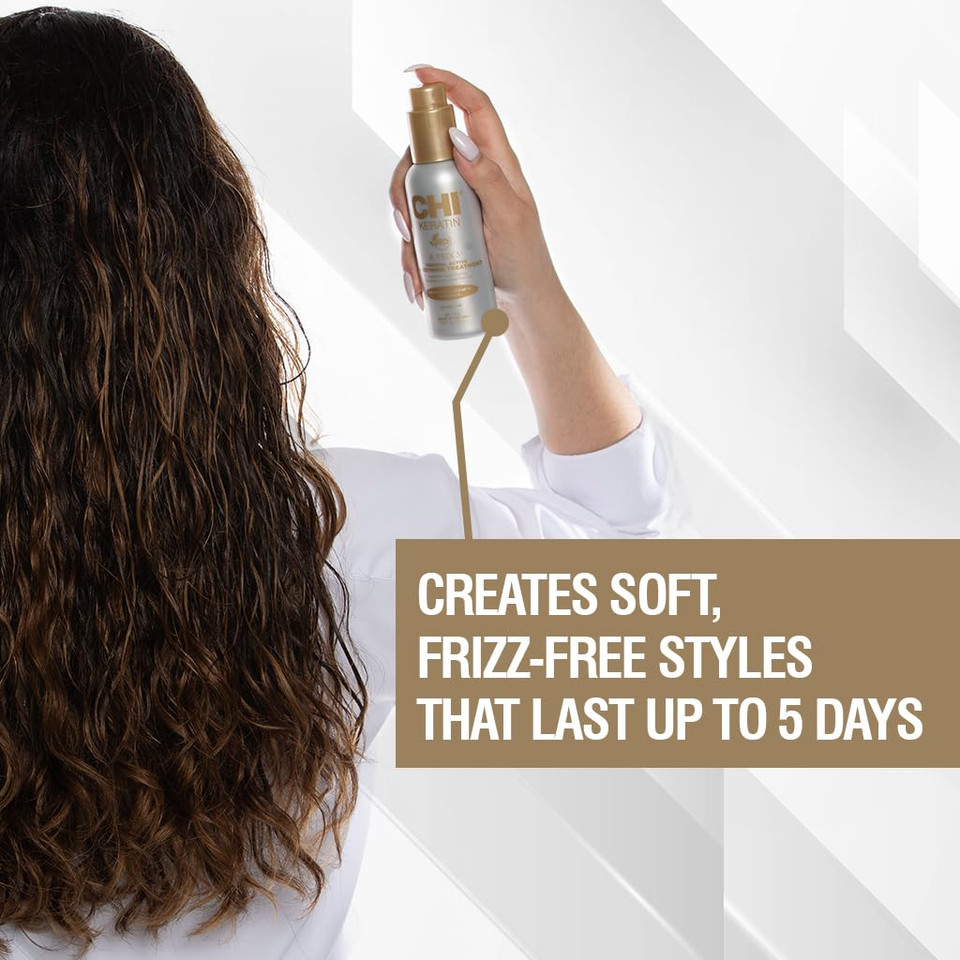 Chi Keratin Silk Infusion, Hydrating Hair Serum For Restoring Softness & Shine, Helps Dry, Damaged Hair, Sulfate-Free, 6 Oz