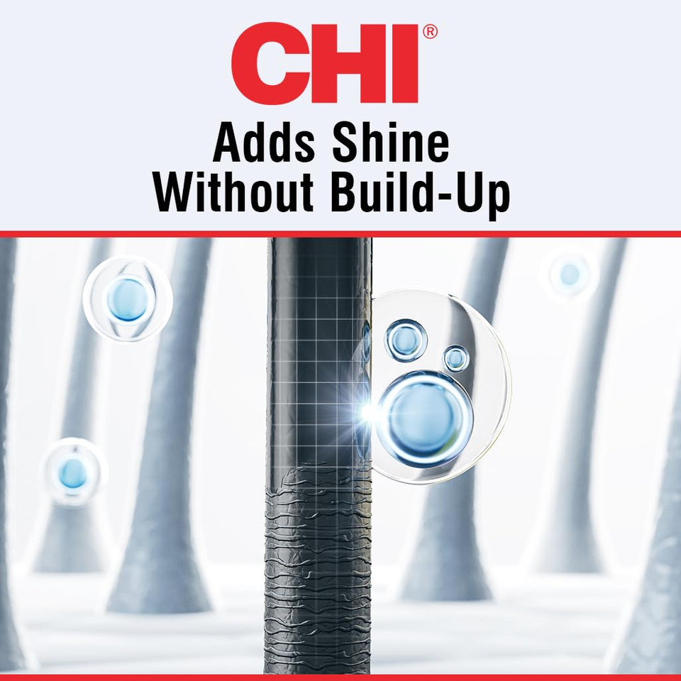 Chi Shine Infusion Thermal Polishing Spray, Adds Shine, Controls Frizz & Split Ends For All Hair Types - Unisex, Sulfate & Paraben-Free - 5.3 Oz