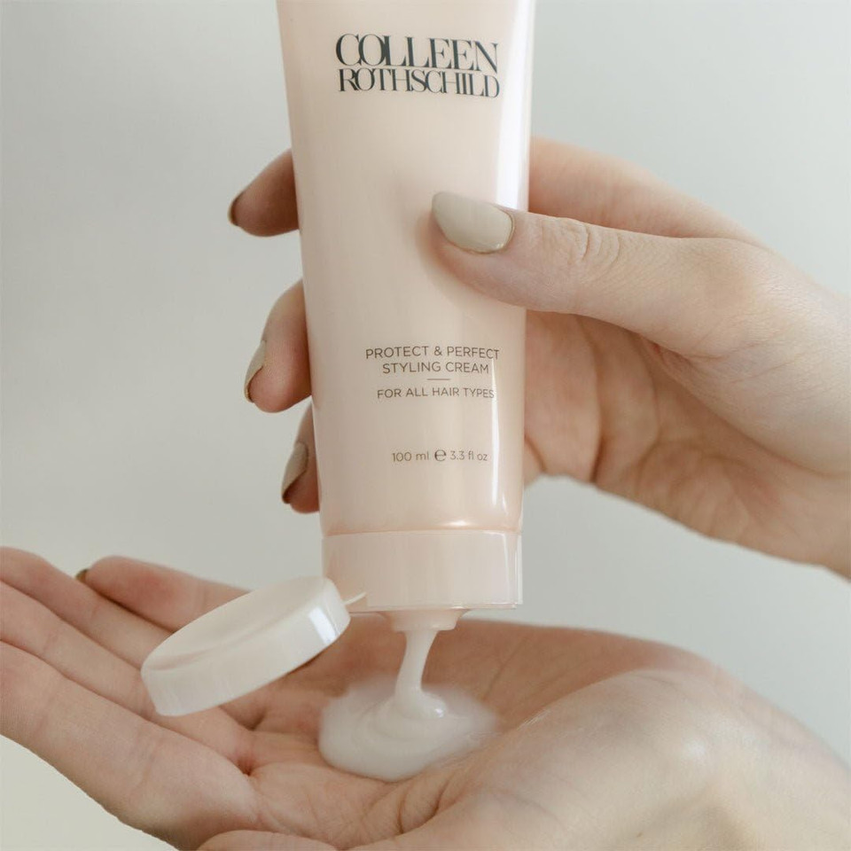 Colleen Rothschild Protect & Perfect Styling Cream | Leave-In Treatment For Shine, Body & Movement | With Argan & Moringa Oil (3.3 Fl Oz)