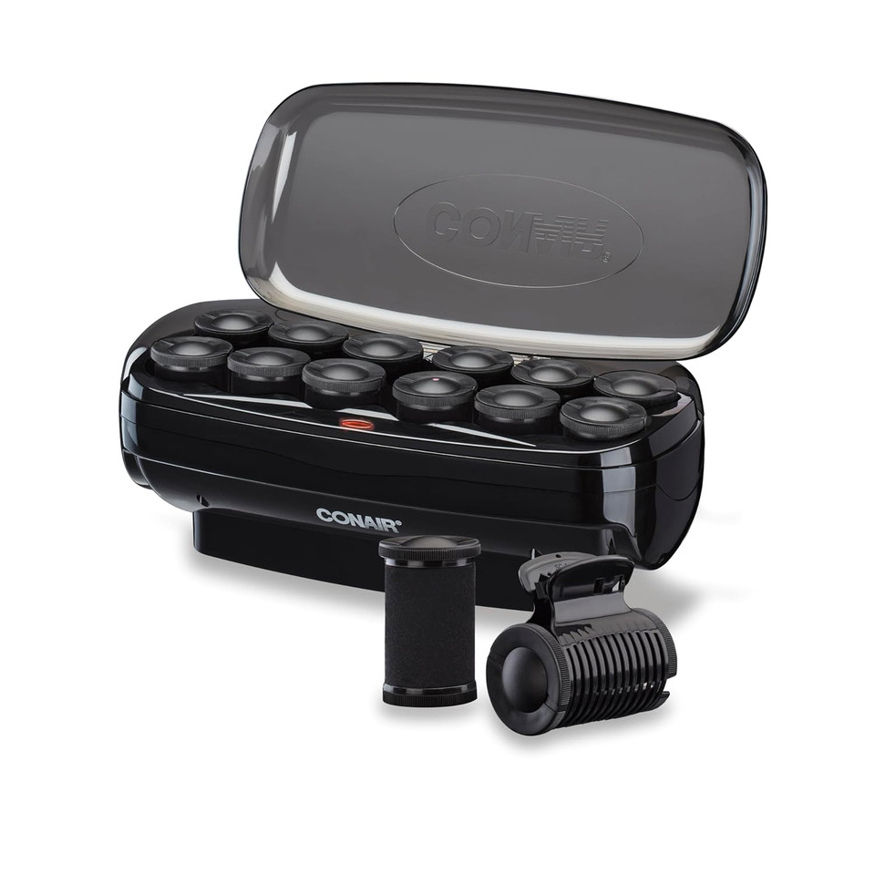 Conair Ceramic 1 1/2-Inch Hot Rollers, Super Clips Included, Create Big Bouncy Curls