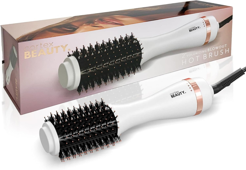 Cortex Beauty Infrared Infrared Volumizing Blowout Brush - Blow Dryer Brush, Round Brush For Blow Drying, Tools Blow Dryer Brush, Blow Dryer With Comb For Women, For All Hair Types, 2'' (Goldrose) Cortex Beauty Infrared Infrared Volumizing Blowout Brush - Blow Dryer Brush, Round Brush For Blow Drying, Tools Blow Dryer Brush, Blow Dryer With Comb For Women, For All Hair Types, 2'' (Goldrose)
