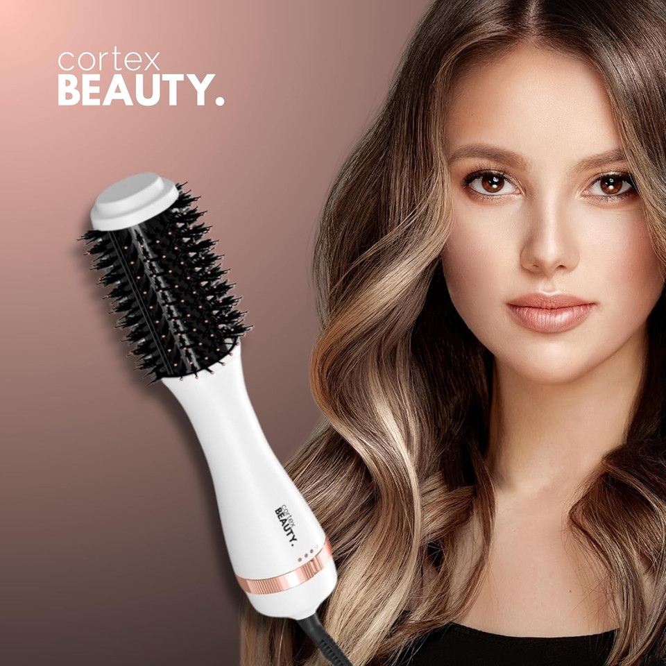 Cortex Beauty Infrared Infrared Volumizing Blowout Brush - Blow Dryer Brush, Round Brush For Blow Drying, Tools Blow Dryer Brush, Blow Dryer With Comb For Women, For All Hair Types, 2'' (Goldrose) Cortex Beauty Infrared Infrared Volumizing Blowout Brush - Blow Dryer Brush, Round Brush For Blow Drying, Tools Blow Dryer Brush, Blow Dryer With Comb For Women, For All Hair Types, 2'' (Goldrose)