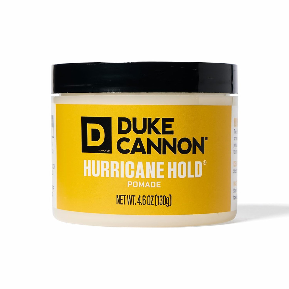 Duke Cannon Hurricane Hold Pomade  4.6 Oz  Extra Strong Hold, No Shine, Water-Based For Easy Washout, Long-Lasting Hair Control
