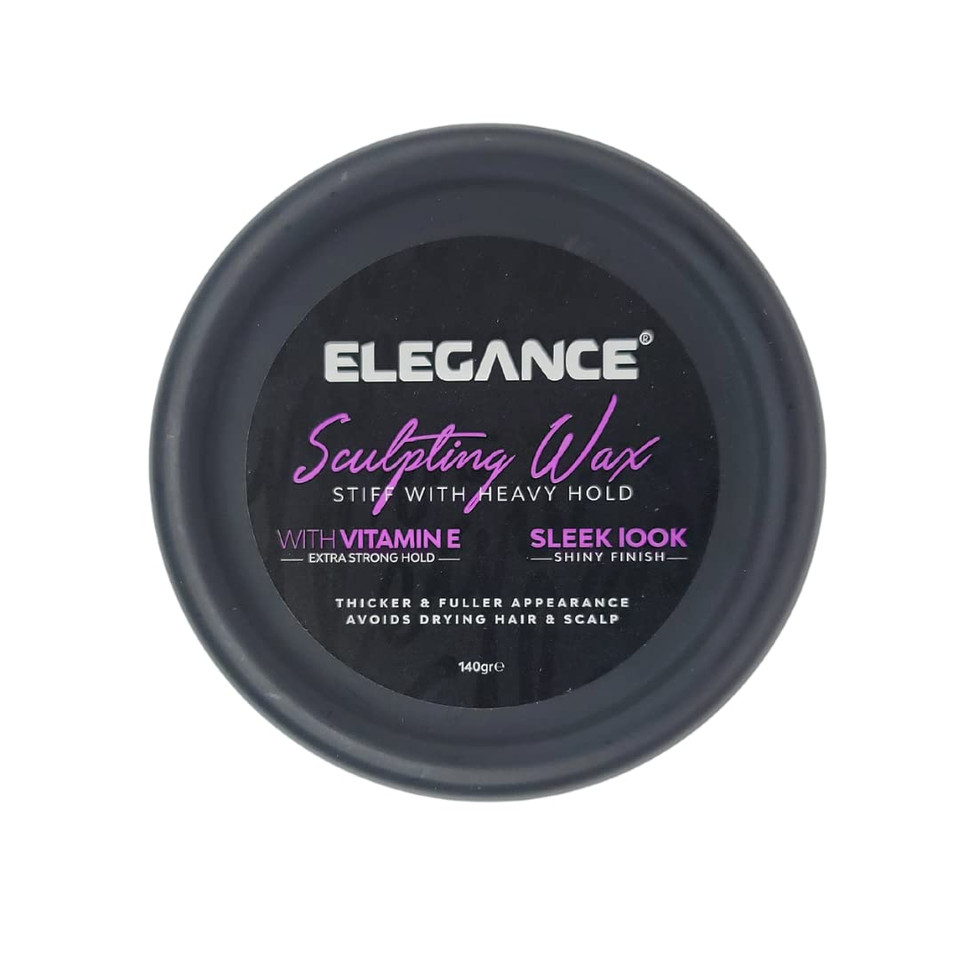 Elegance Hair Sculpting Wax, 3.53 Oz - Wax Infused With Vitamin-E - Thicker Hair With Strong Hold And Long-Lasting Shine