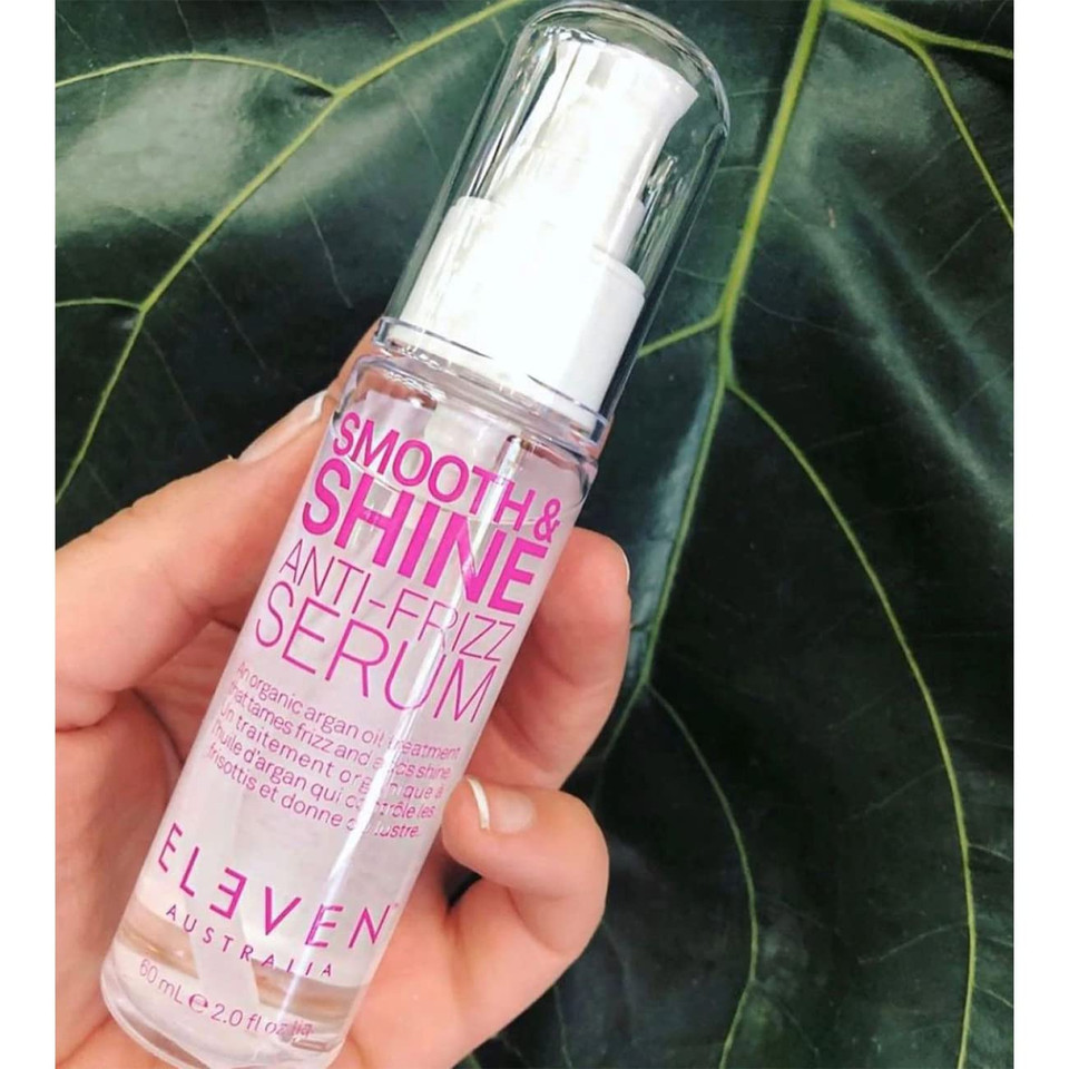 Eleven Australia Smooth & Shine Anti-Frizz Serum - For Silky Hair, Frizz Control, Adds Shine, Lightweight Formula, Tames Flyaways - 2 Fl Oz