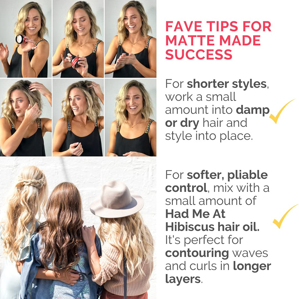 Fave4 Hair Matte Made Shaping Cream For Men, Lightweight Pomade Finish For Styling, 1.7 Fl Oz