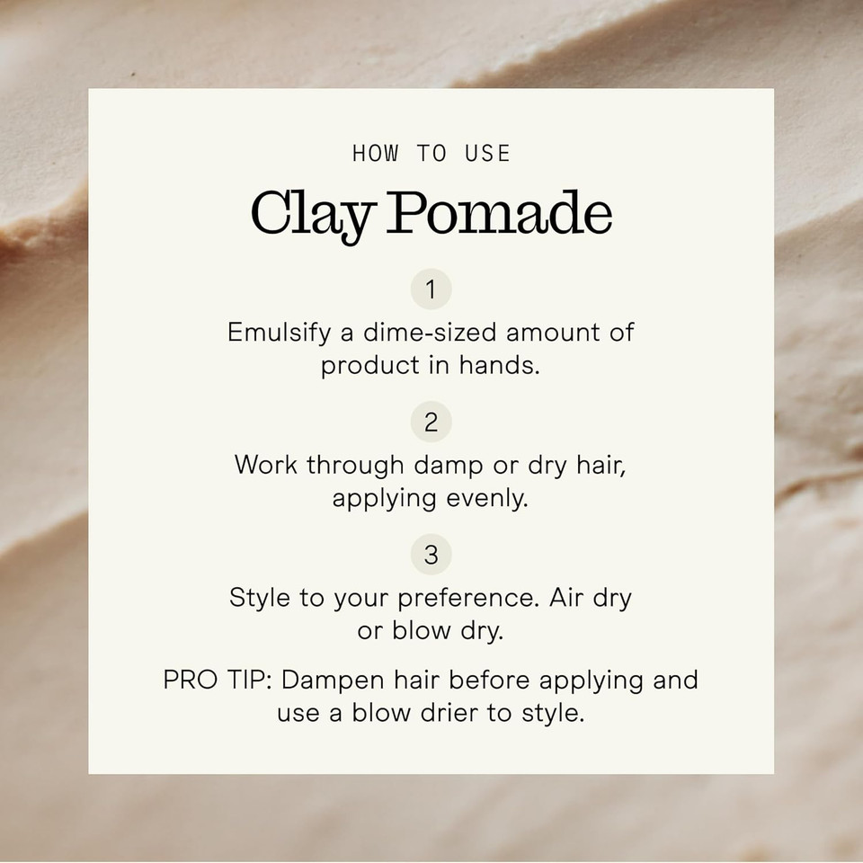 Firsthand Supply Hair Clay Pomade For Men & Women  Matte Clay Finish & Extra Strong Hold  Non-Greasy, Water-Based Organic Pomade  Easy To Restyle  Ideal For Short To Medium Hair Length  3Oz