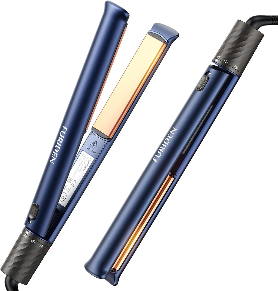 Furiden Hair Straightener And Curler 2 In 1, Flat Iron Curling Iron In One, Hair Straightener For Thick Hair And Curly Hair, Long-Last | Defined Curls(Dark Midnight Blue) Furiden Hair Straightener And Curler 2 In 1, Flat Iron Curling Iron In One, Hair Straightener For Thick Hair And Curly Hair, Long-Last | Defined Curls(Dark Midnight Blue)