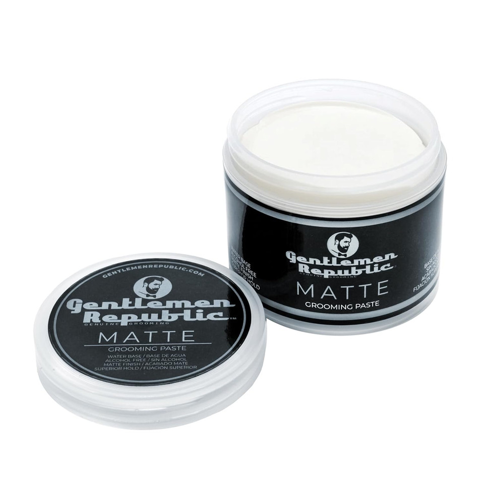 Gentlemen Republic 4Oz Matte Paste For Men - Water-Based Men'S Hair Paste With Strong Hold & Matte Finish - Alcohol-Free Hair Styling For Natural Texture  Made In The Usa