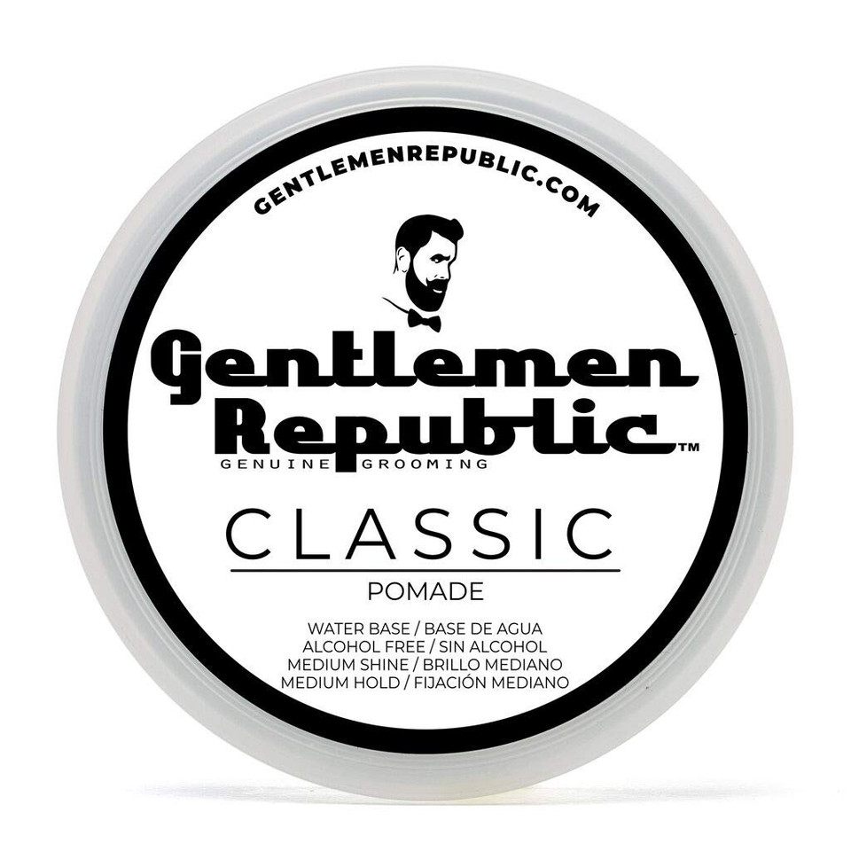 Gentlemen Republic Classic Pomade For Men - Water Based Pomade For Medium Hold & Shine, Premium Mens Hair Styling Products With No Beeswax - Ideal For Classic Styles, 4Oz Gentlemen Republic Classic Pomade For Men - Water Based Pomade For Medium Hold & Shine, Premium Mens Hair Styling Products With No Beeswax - Ideal For Classic Styles, 4Oz
