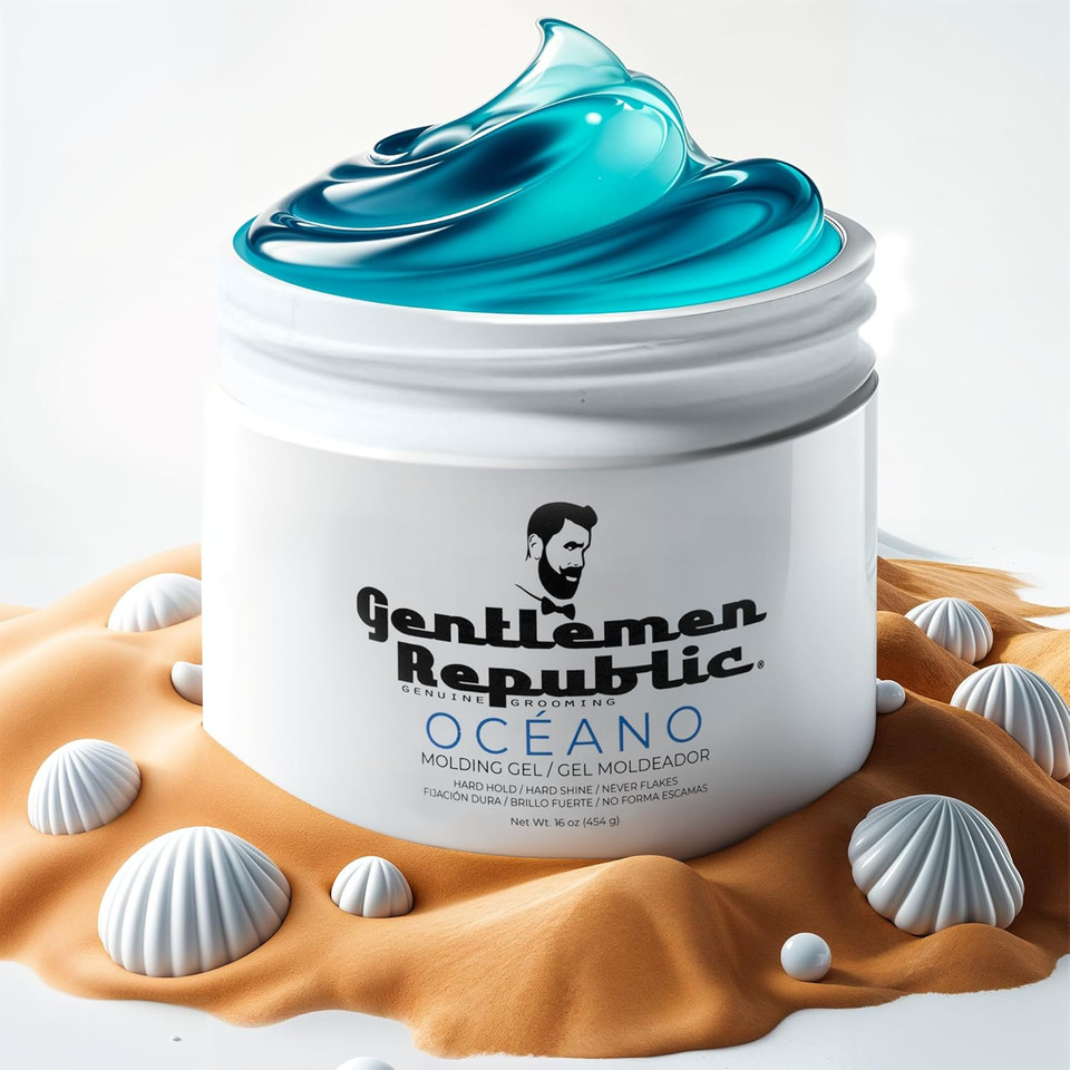 Gentlemen Republic Oceano Men'S Hair Gel 64Oz With Pump - Strong Touchable Hold And High Shine Styling Gel For Hair, 100% Alcohol-Free Professional Formula With Fresh Scent, Mens Hair Product Gentlemen Republic Oceano Men'S Hair Gel 64Oz With Pump - Strong Touchable Hold And High Shine Styling Gel For Hair, 100% Alcohol-Free Professional Formula With Fresh Scent, Mens Hair Product