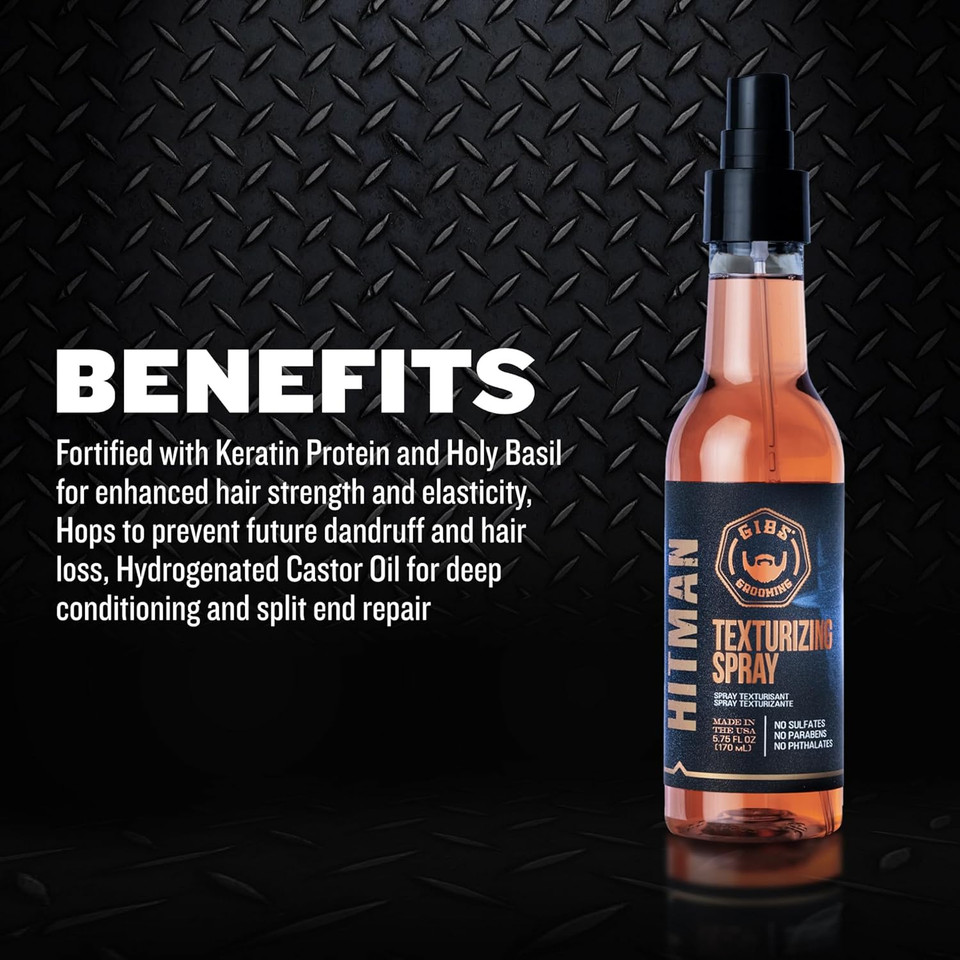 Gibs Grooming Hitman Texturizing Spray, 5 Fl Oz