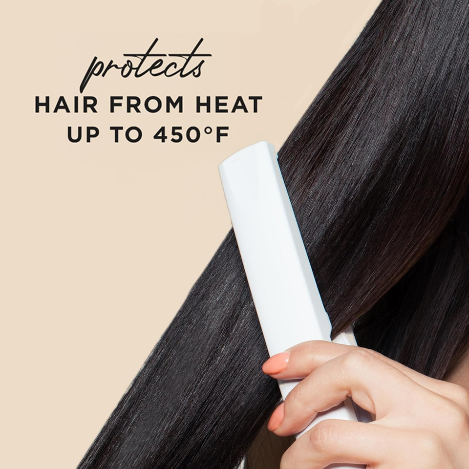 Hair Food Coconut & Argan Oil Heat Protectant Leave-In Spray For All Hair Types, 450°F Heat Protection, Sulfate-Free, Paraben-Free, Dye-Free, Alcohol-Free, Adds Shine, 6.4 Fl Oz