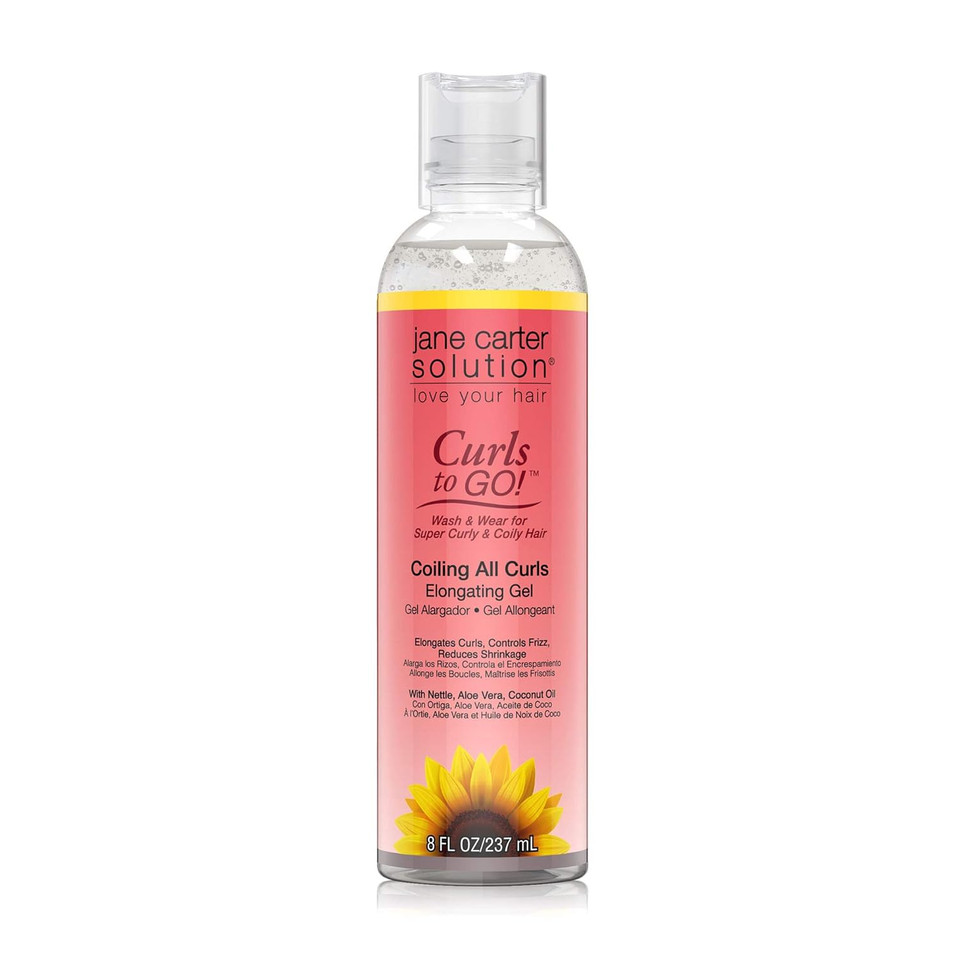 Jane Carter Solution Curls To Go Coiling All Curls Elongating Gel (8Oz) - Moisturizing, Reduce Frizz
