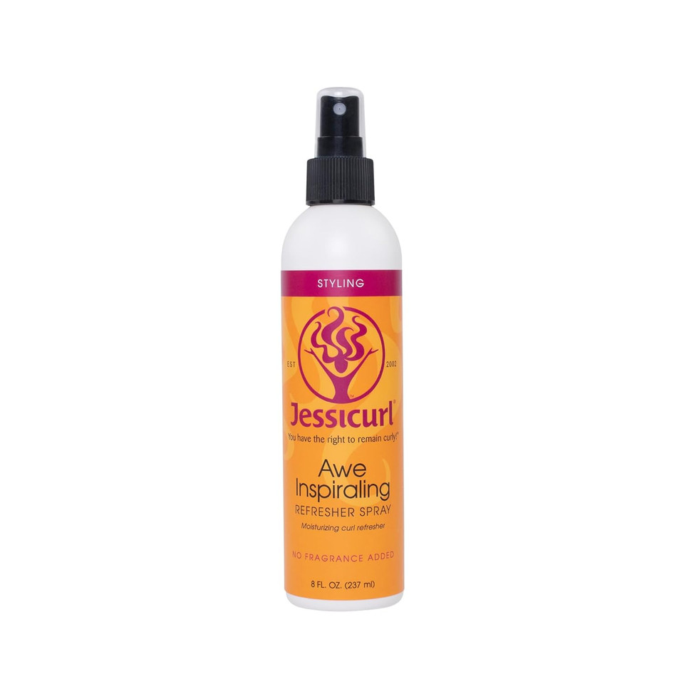 Jessicurl, Awe Inspiraling Spray, Citrus Lavender, 8 Fl Oz. Moisturizing Midday Curl Refresher Spray For Curly Hair, Curl Defining