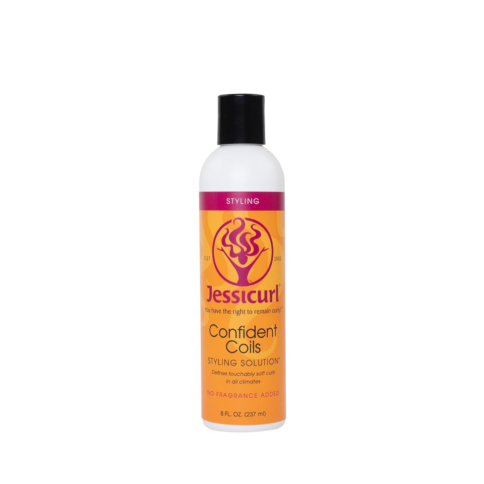 Jessicurl, Confident Coils Styling Solution, No Fragrance Added, 8 Fl Oz. Curl Cream For Humidity Control And Frizz Control, Curly Hair Products, Styling Cream