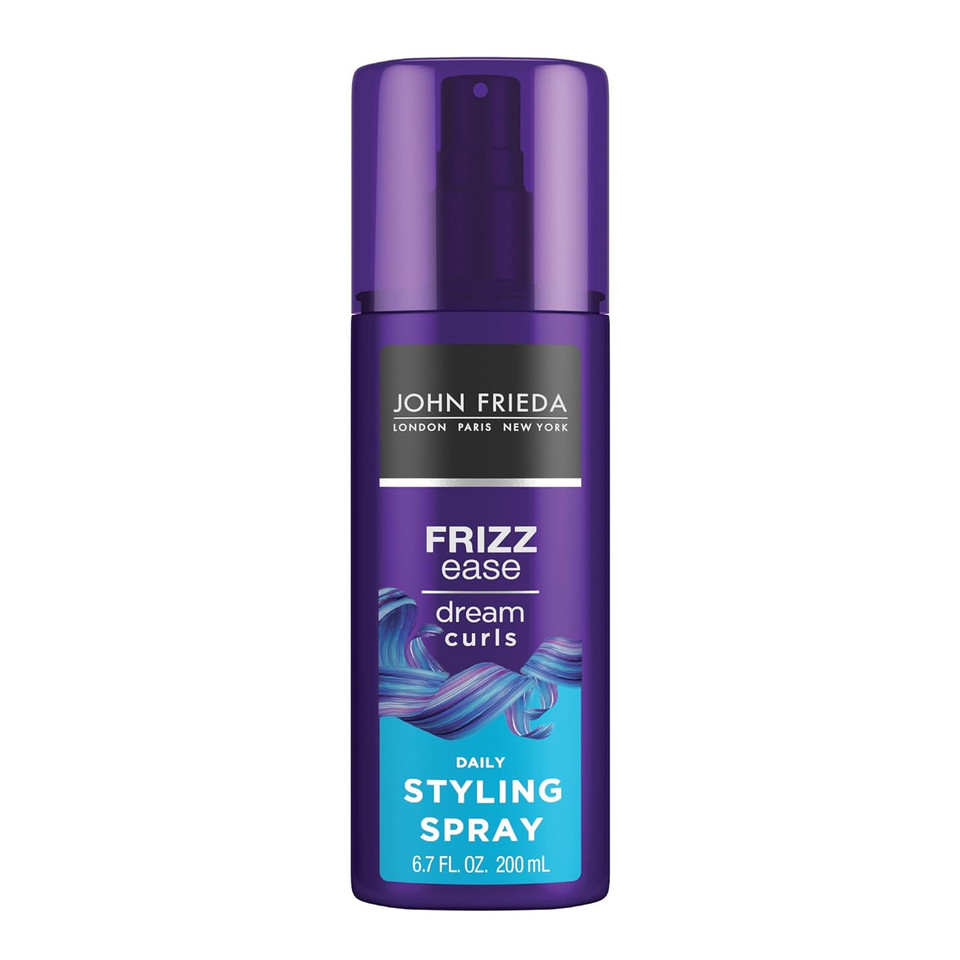 John Frieda Anti Frizz, Frizz Ease Dream Curls Daily Styling Spray For Curly Hair, Magnesium-Enriched Formula, 6.7 Oz