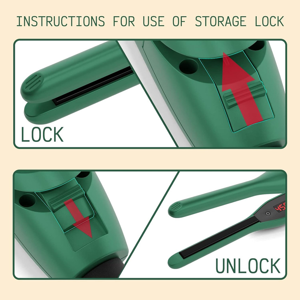 K&K 3/10 Inch Plate Small Mini Ceramic Flat Iron Nano Tourmaline Flat Irons For Short Hair Pixie Cut Pencil Straightener For Women Dual Votage