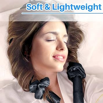 Kalevel No Heat Hair Curlers Overnight Hair Curling Rod Heatless Hair Roller Headband Leopard Print Hair Curler Silk Hair Curler Rod Soft