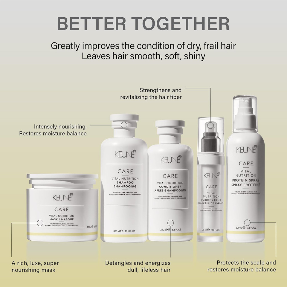 Keune Care Vital Nutrition Mask, Deep Moisturizing & Restorative Treatment For Dry Or Damaged Hair, 6.8 Fl Oz