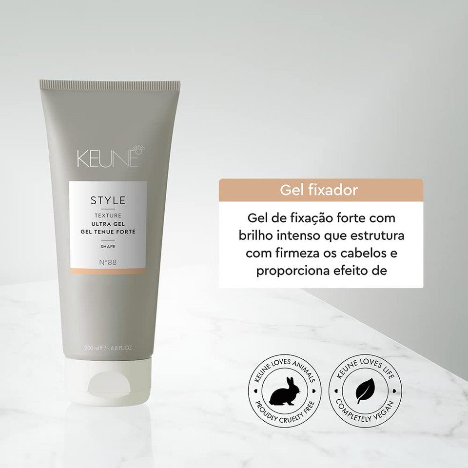 Keune Style Ultra Gel, Strong Hold & Shine Styling Gel For Wavy & Curly Hair, 6.8 Fl Oz