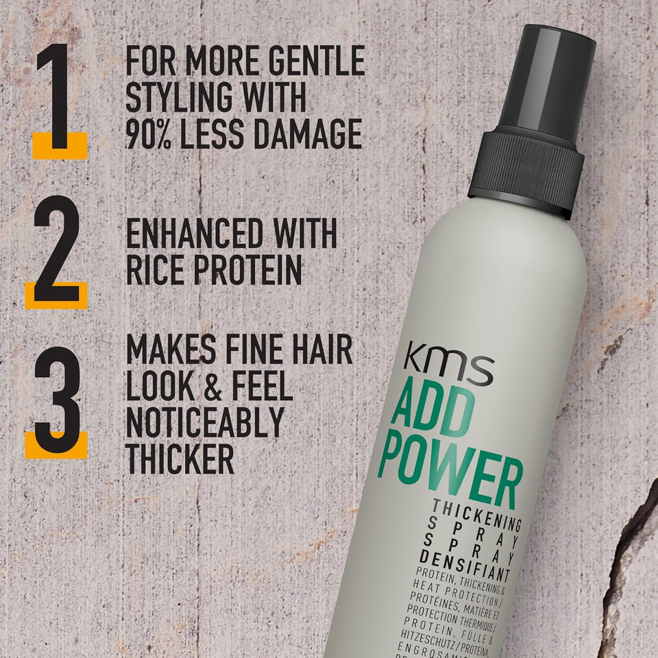 Kms Addpower Thickening Spray Heat Protectant, 6.76 Fl. Oz