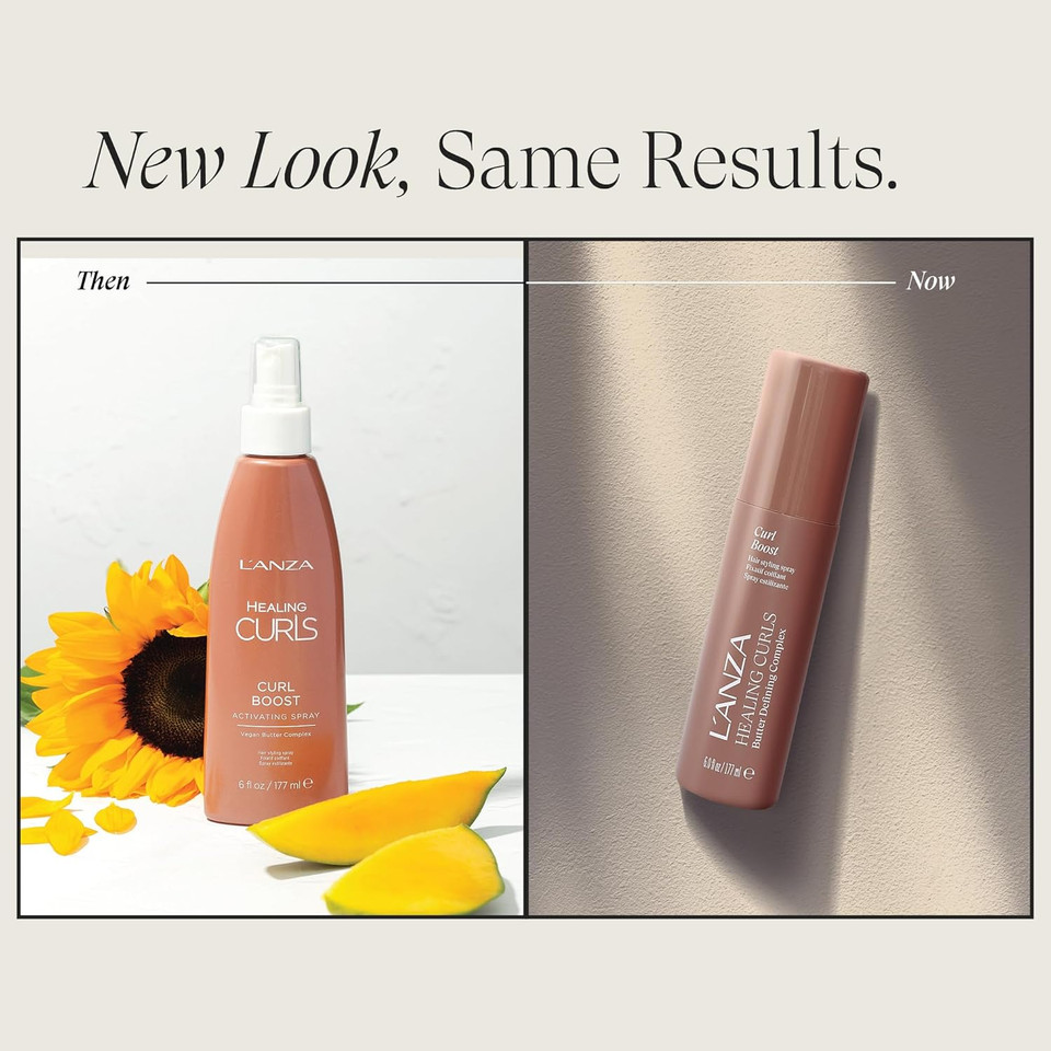 L'Anza Healing Curls Curl Boost Activating Spray, Curl Enhancer Spray For Amplifying Hair Texture And Lightweight Hold, With Sulphate Free, Paraben Free Formula, New Bottle