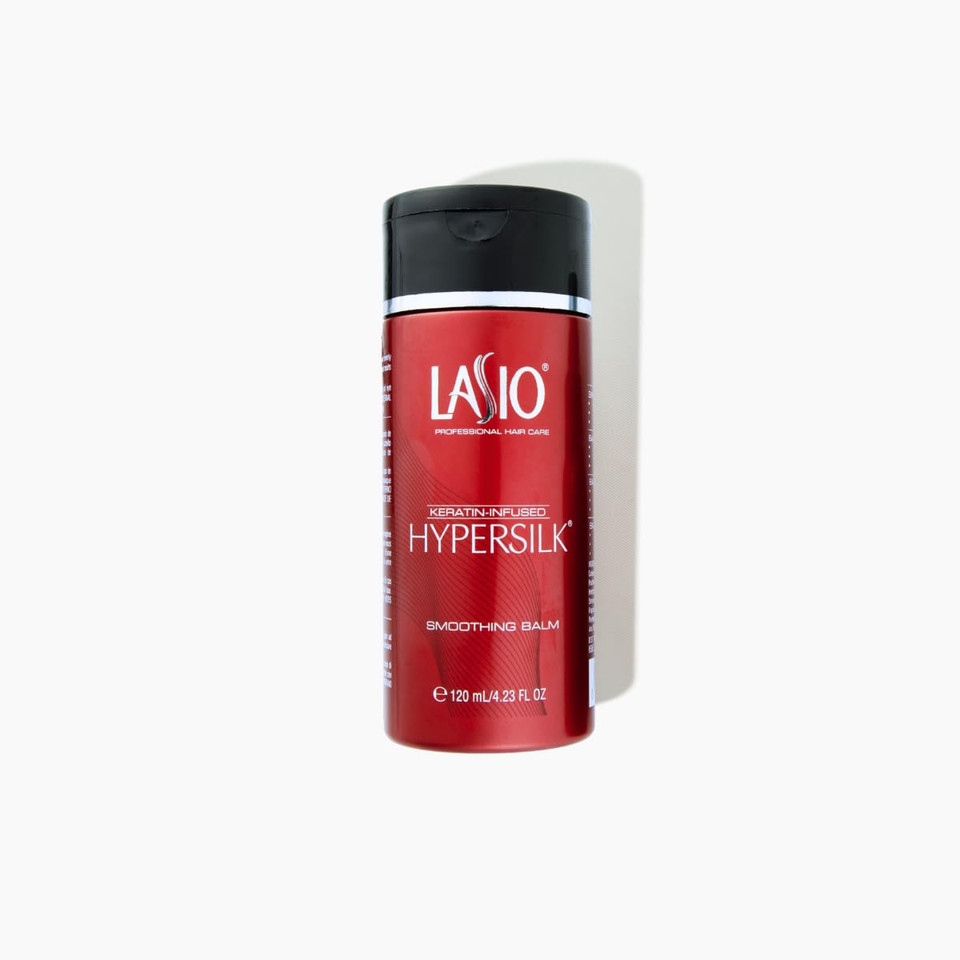 Lasio Keratin-Infused Hyper Silk Smoothing Hair Balm For Hair  Heat Protectant, Frizz Eliminator, Adds Volume & Boosts Shine  Strengthens & Nourishes For All Hair Types  4.23 Oz  Salon Quality