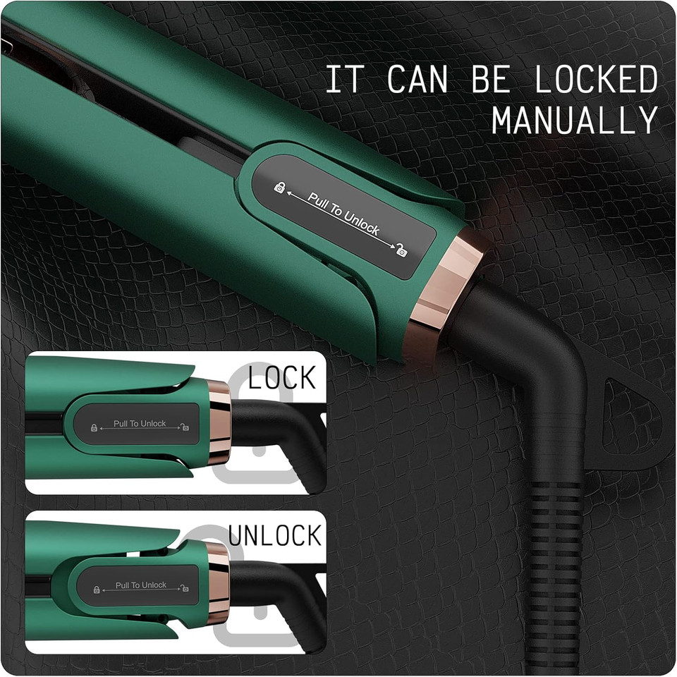 Mini 1/2 Inch Flat Iron Led Display Tourmaline Titanium Ceramic Plate 4D 360°Swivel Small Hair Straightener For Woman Short Hair Adjustable Temperature Dual Voltage Auto Shut Off (Rose Gold, 0.5 Inch)