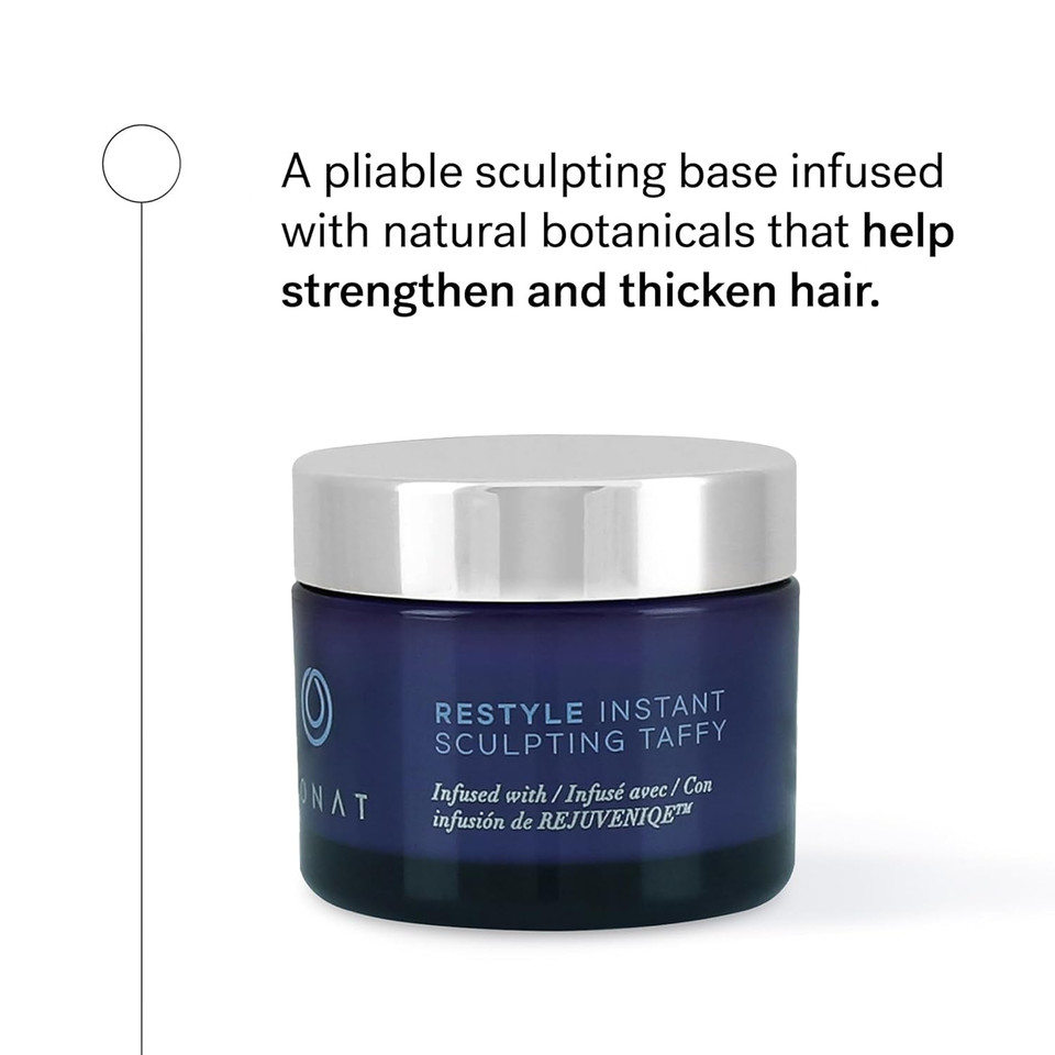 Monat Restyle Instant Sculpting Taffy - Hair Styling Products That Gives Instant Vitality. Infused W/Rejuveniqe®. Long Lasting Hair Taffy - Net Wt. 30 Ml / 1.7 Fl. Oz